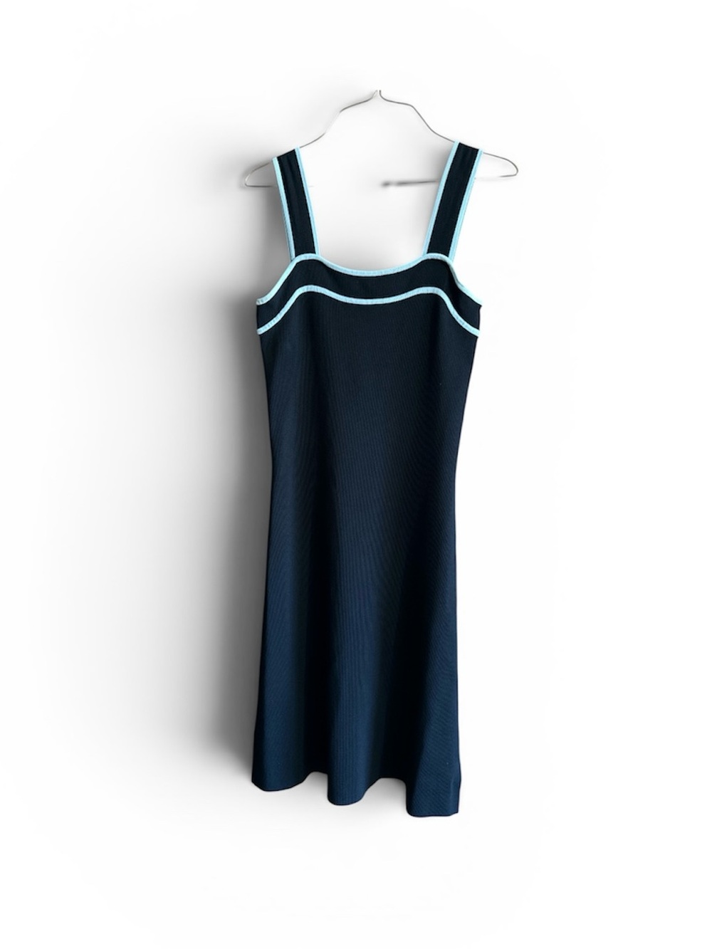 BCBGMaxAzria Black Dress with Light Blue Trim